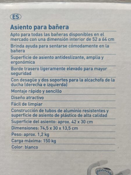 Asiento para bañera